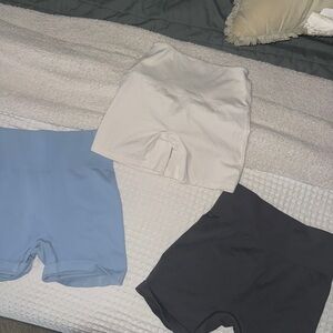 Women's Shorts Set - Black, Blue, and White
